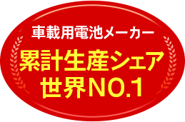 車載用電池メーカー世界シェアNO.1