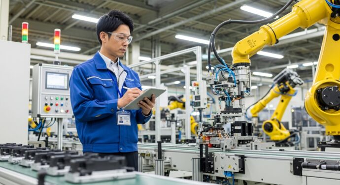 製造業でのリスキリングのイメージ